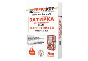 Затирка жаростойкая белая «Терракот», 20 кг 1
