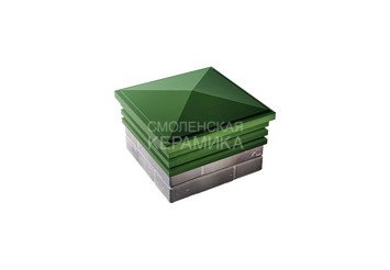 Колпак Zking Bona 385 х 385 с посадкой на 1,5 кирпича зеленый 1