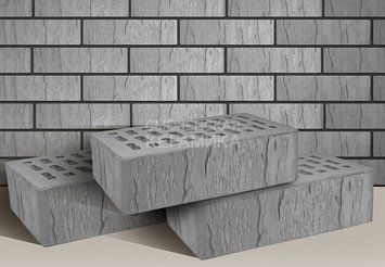Кирпич лицевой ТЕРЕКС 1НФ, Серый шале 1