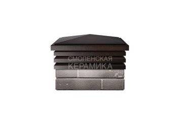 Колпак Zking Bona 385 х 385 с посадкой на 1,5 кирпича коричневый 2