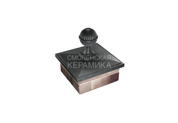 Колпак с шаром Zking Bona 385 х 385 с посадкой на 1,5 кирпича серый 2
