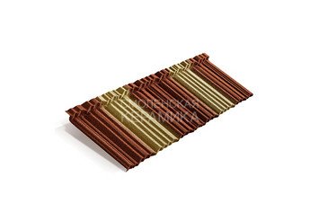 Композитная черепица Metrotile METROSHAKE II Терракотово-жёлтый 1