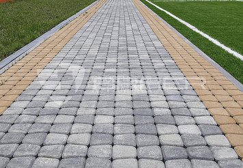 Тротуарная плитка BRAER Классико круговая, Color Mix Туман 4