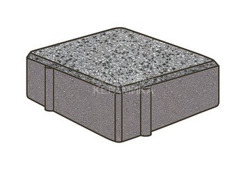 Гранитная тротуарная плитка Готика, Квадрат Granite FINO, 150x150x80, Белла Уайт 1