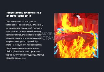 Печь чугунная для бани Технолит AVANGARD ЗК 40 (П2) Ураган в сетке Тюльпан 12