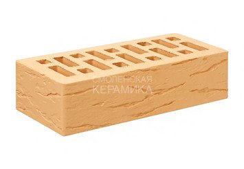 Кирпич облицовочный СТАРЫЙ ОСКОЛ Солома рустик 1НФ 8
