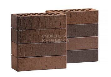 Кирпич лицевой керамический VOLGABRICK 1НФ вертикальный Руст №82 М200 3