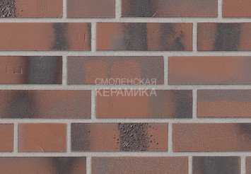 Клинкерная плитка фасадная Stroher BRICKWERK 654 FLAMMENROT 1