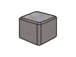Гранитная тротуарная плитка Готика, Куб Granite FINO, 100x100x100, Ильменит