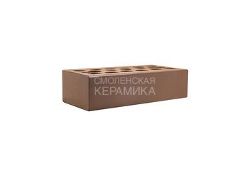 Кирпич облицовочный КЕРМА 1НФ, Терракот гладкий, утолщенная стенка 4