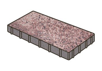 Гранитная тротуарная плитка Готика, Плита Granite FINO, 600x400x60, Сансет 1