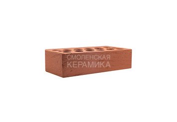 Кирпич облицовочный КЕРМА 1НФ, Красный рустик, утолщенная стенка 4