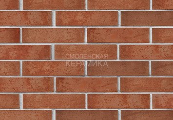 Кирпич лицевой керамический ЛСР Огненный, антик, 1НФ 2