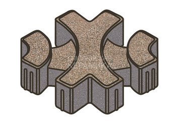 Тротуарная плитка Готика, Эко-фантазия Premiun Gold, 300x300x80 мм, цвет Голд 5 1