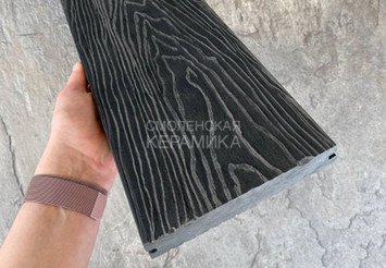 Террасная доска Latitudo Solid полнотелая 150x21x3000 мм, Графит 6