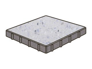 Гранитная тротуарная плитка Готика, Квадрат Granite FINO, 500x500x100, Мансуровский