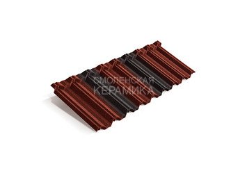 Композитная черепица Metrotile METROCLASSIC Красно-чёрный 1