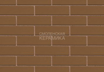 Кирпич облицовочный керамический ЖКЗ Темно-коричневый Гладкий 0,7НФ 6