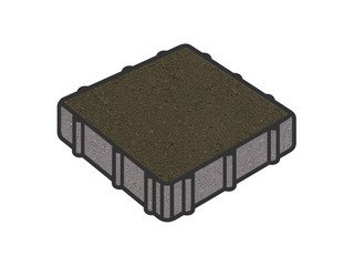 Тротуарная плитка Готика, "Квадрат Profi", 500x500x80 мм, черный