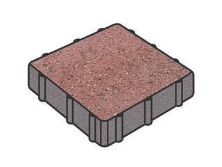 Тротуарная плитка Готика, Квадрат Premium Gold, 150x150x80 мм, цвет Голд 8