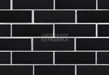 Клинкер фасадный ЛСР «Рейкьявик» черный гладкий матовый 3