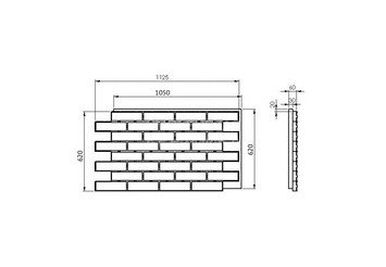 Фасадная термопанель рядовая АЛЯСКА 31. Loft brick curry, 60 мм 2