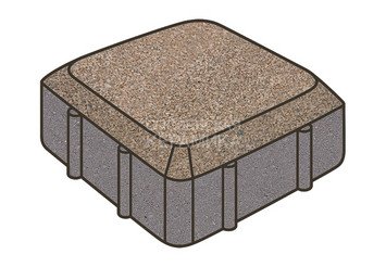 Тротуарная плитка Готика, Старая площадь Premiun Gold, 160x160x60 мм, цвет Голд 5 1
