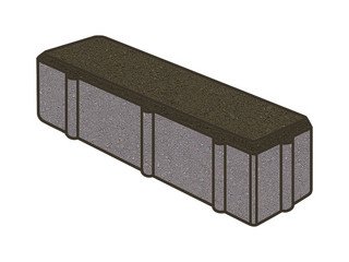 Тротуарная плитка Готика, "Брусок Profi", 80 мм, черный