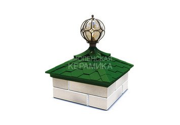 Колпак с посадкой на 1,5 кирпича под фонарь Zking Everest зеленый 1