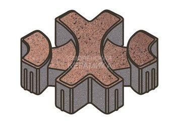 Тротуарная плитка Готика, Эко-фантазия Premiun Gold, 300x300x80 мм, цвет Голд 15 1