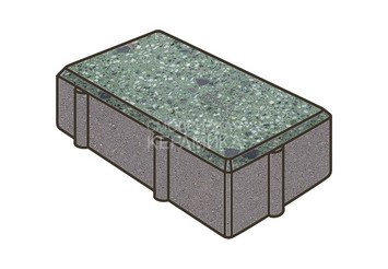 Гранитная тротуарная плитка Готика, Брусчатка Granite FINO, 200x100x80, Порфир 1