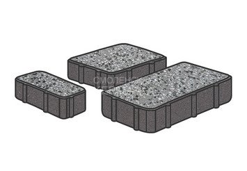 Гранитная тротуарная плитка Готика, Новый город Granite FINO, 80 мм, Белла Уайт 1