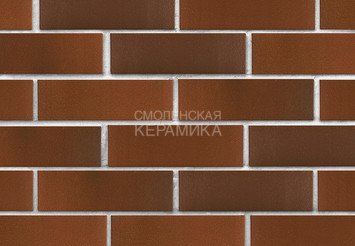 Кирпич лицевой керамический ЛСР Красный темный флэш гладкий, 1НФ 1
