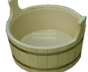 Шайка двуручная 20 л с пластмассовой вставкой ШП-20 1