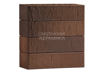 Кирпич лицевой керамический VOLGABRICK 1НФ вертикальный Руст №82 М200 2