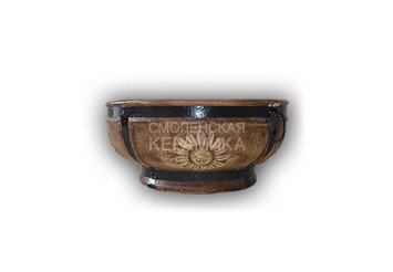 Керамический очаг Барельеф для костра Подсолнух большой 1