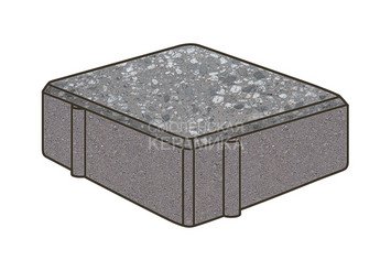 Гранитная тротуарная плитка Готика, Квадрат Granite FINO, 150x150x80, Галенит 1