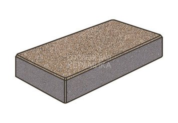 Тротуарная плитка Готика, Картано Premiun Gold, 300x150x100 мм, цвет Голд 5 1