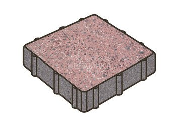 Гранитная тротуарная плитка Готика, Квадрат Granite FINO, 400x400x80, Ладожский 1
