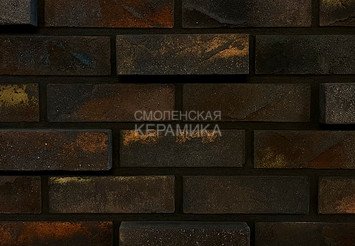 Плитка ручной формовки Real Brick Коллекция 12 WDF, RB 12-09 3D чёрный магнезит 1