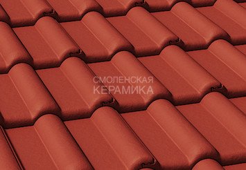 Цементно-песчаная черепица рядовая BRAAS Франкфуртская, вишня 1
