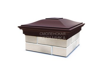 Колпак с посадкой на 1,5x1,5 кирпича Zking Monblan коричневый 1