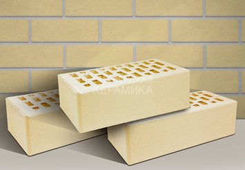 Кирпич лицевой ТЕРЕКС 1,4НФ, Слоновая кость 1