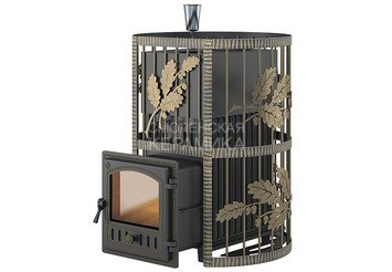 Печь для бани Эверест Ковка 24 (280) закрытая каменка 2