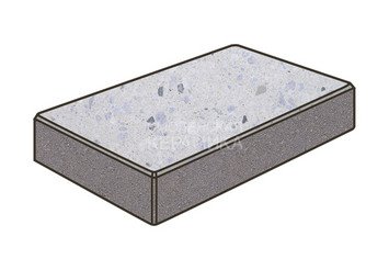 Гранитная тротуарная плитка Готика, Картано Granite FINO, 300x150x80, Мансуровский 1