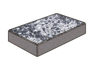 Гранитная тротуарная плитка Готика, Картано Granite FINO, 300x150x80, Диорит