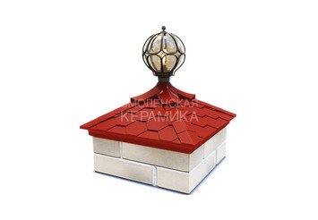 Колпак с посадкой на 1,5 кирпича под фонарь Zking Everest красный 1