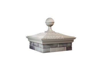 Колпак Zking Monblan 520 х 520 на 2 кирпича с шаром бежевый 1