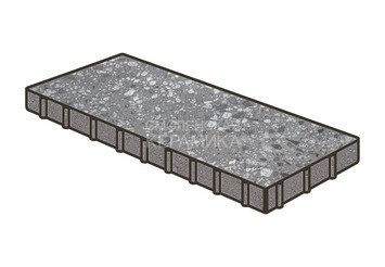 Гранитная тротуарная плитка Готика, Плита Granite FINO, 500x250x120, Галенит 1