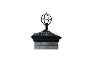 Колпак Zking Monblan 385 x 385 на 1,5 кирпича под фонарь черный 2